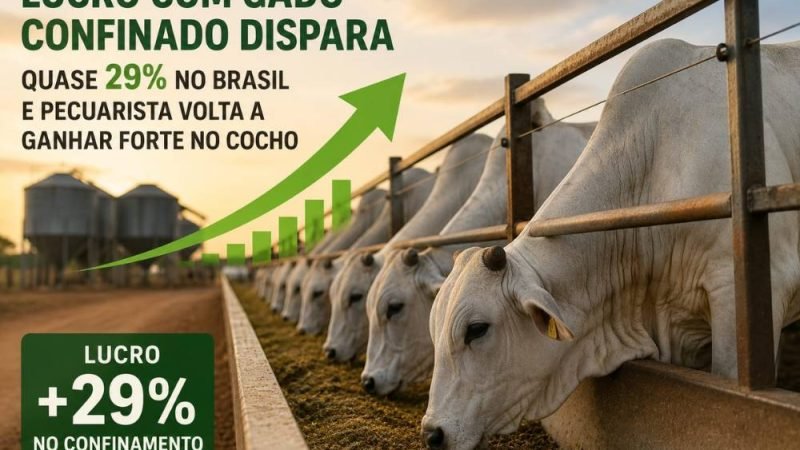 Lucro com gado confinado cresce quase 29% e anima pecuaristas brasileiros
