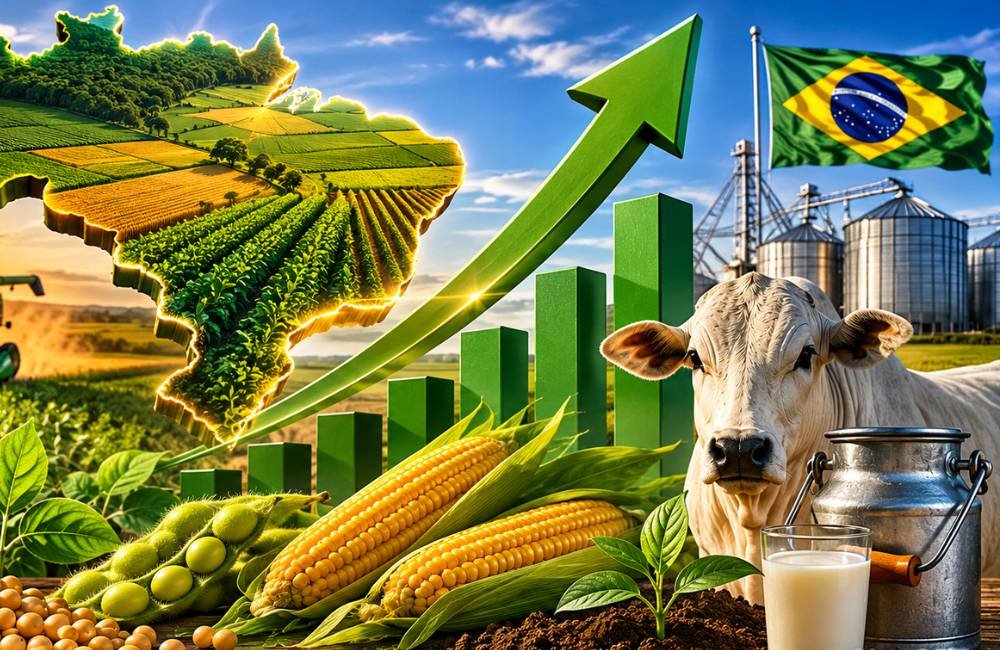 PIB da agropecuária cresce 2% no início de 2026 e reforça peso do agro na economia brasileira