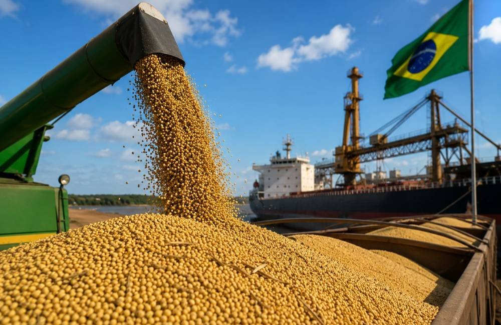 Recorde nas exportações de soja sustenta receita do agronegócio brasileiro