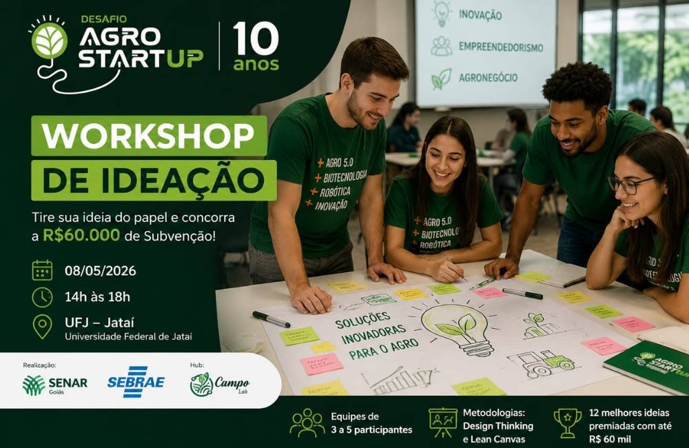 UFJ recebe workshop do Desafio AgroStartup com foco em inovação no agro