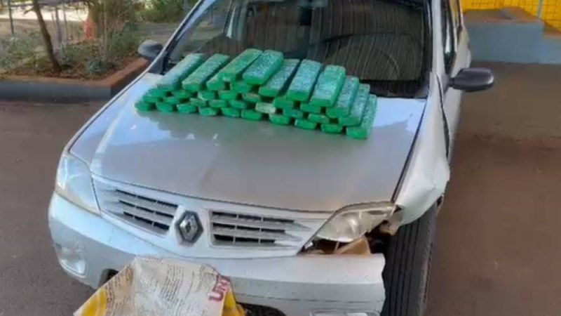 VÍDEO| PRF apreende 30 kg de maconha durante fiscalização na BR-364 em Jataí