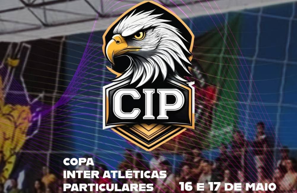 Arte oficial da CIP 2026 divulgando a Copa Inter Atléticas Particulares no Ginásio Frei Chico em Jataí