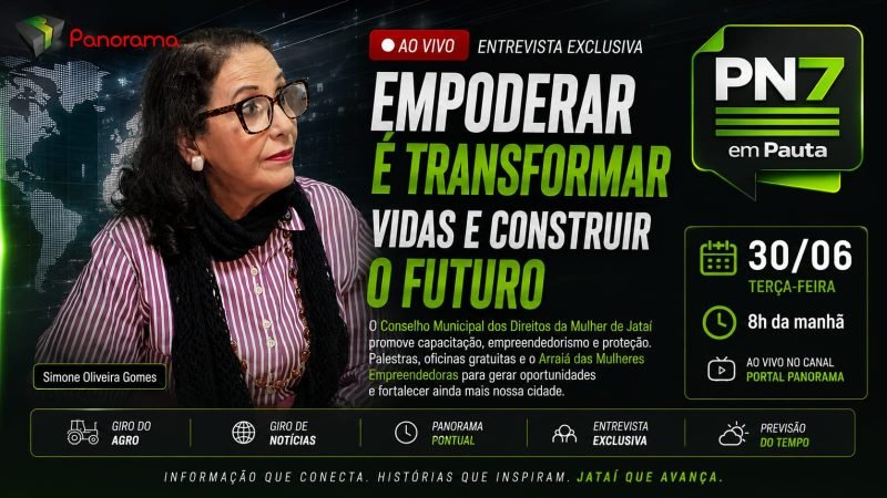 AO VIVO | PN7 em Pauta destaca Brasil na Copa, Giro do Agro e empreendedorismo feminino em Jataí