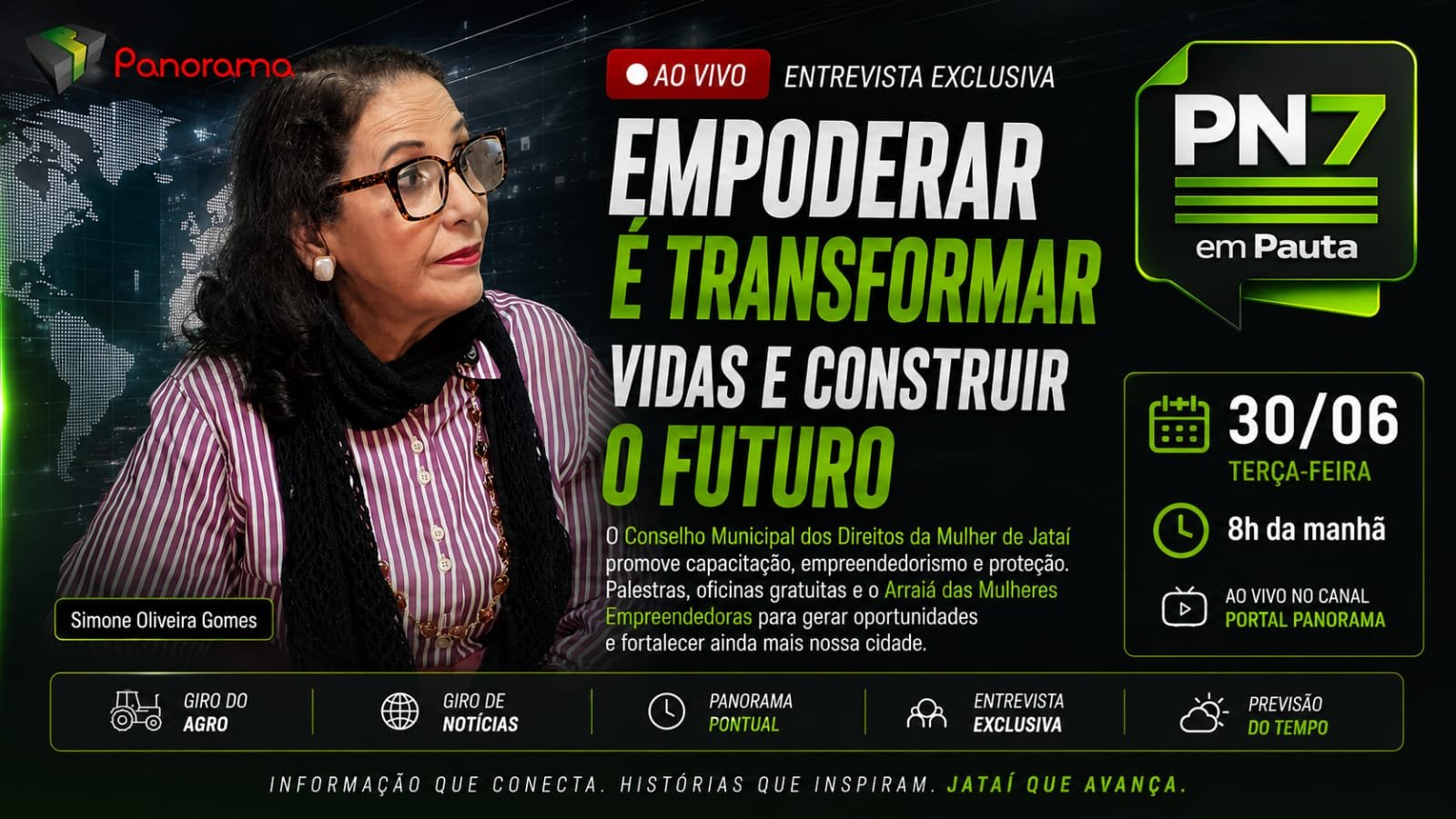 AO VIVO | PN7 em Pauta destaca Brasil na Copa, Giro do Agro e empreendedorismo feminino em Jataí