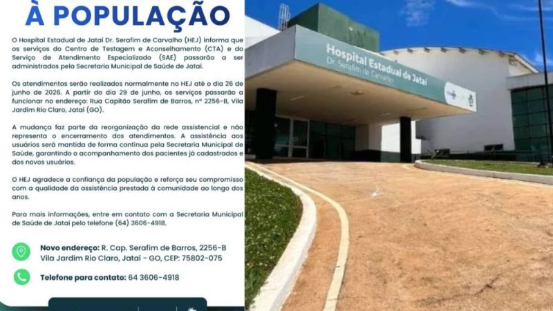 Centro de Testagem e Aconselhamento passa a ser administrado pela Secretaria de Saúde de Jataí