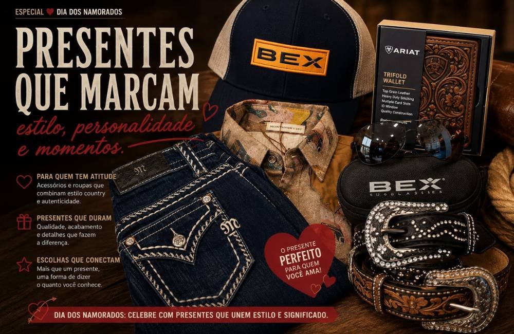 Dia dos Namorados: presentes que unem estilo, personalidade e significado podem ser encontrados na Montana Western