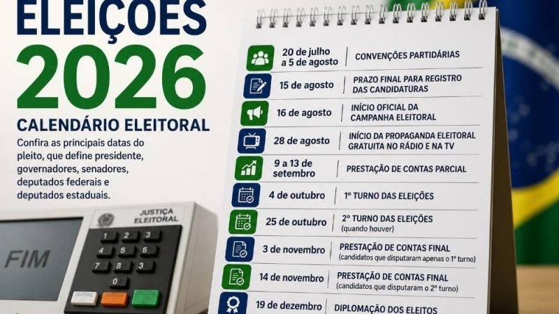 Eleições 2026: confira as principais datas do calendário eleitoral