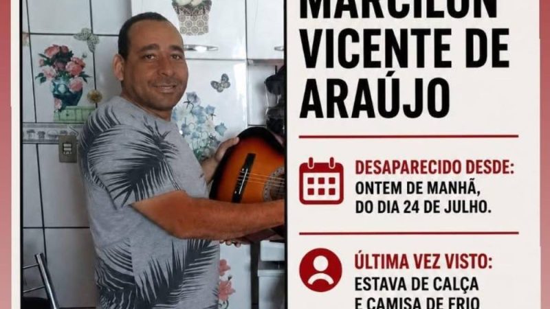 Família procura por homem desaparecido após embarcar em ônibus para Indiara