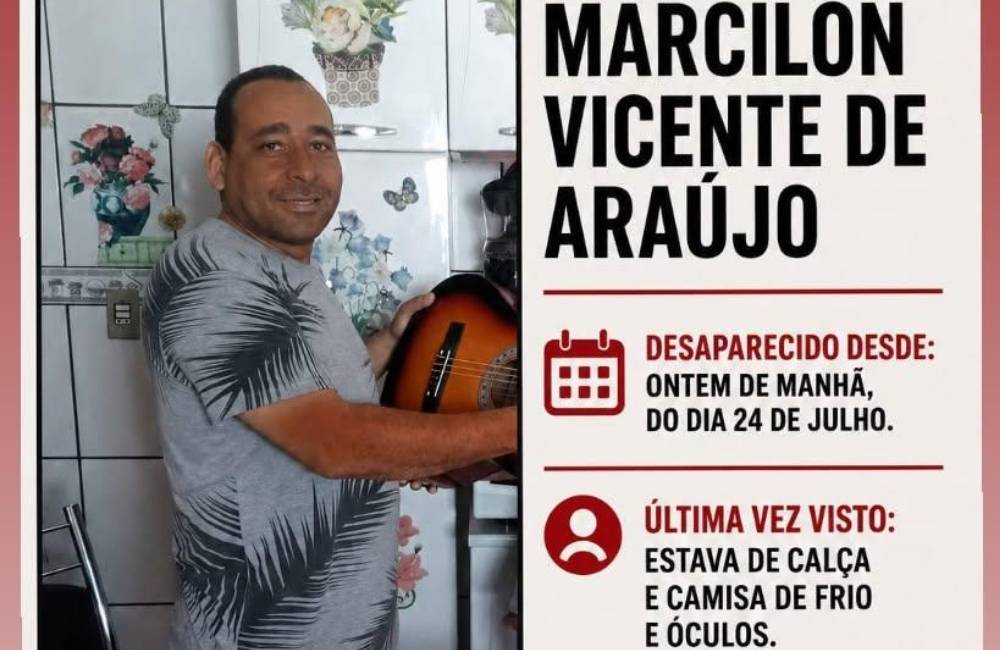 Família procura por homem desaparecido após embarcar em ônibus para Indiara