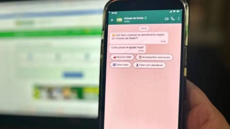 Goiás deve liberar renovação da CNH e emissão de identidade pelo WhatsApp ainda em junho
