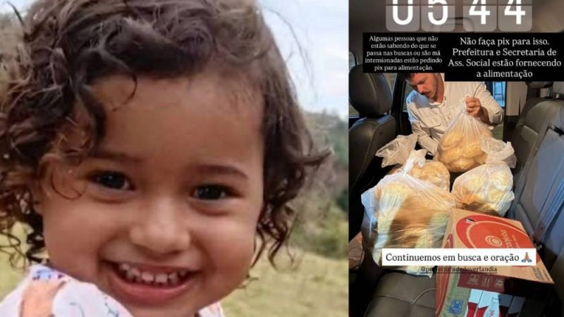 Golpistas usam buscas por criança desaparecida em Doverlândia para pedir PIX nas redes sociais