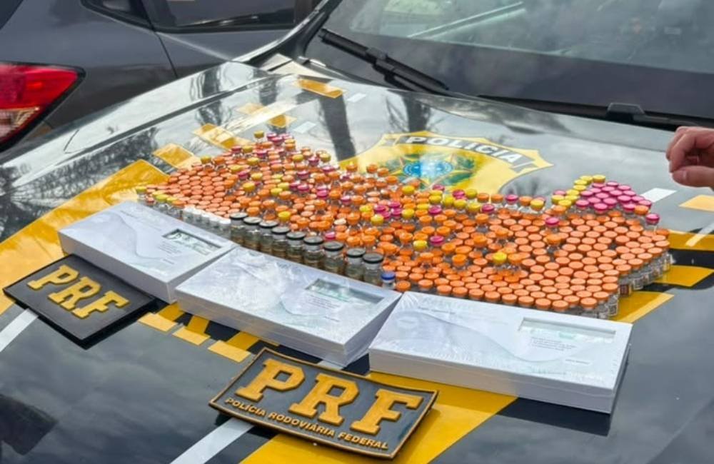 PRF apreende cerca de 700 ampolas de medicamentos controlados na BR-452, em Rio Verde