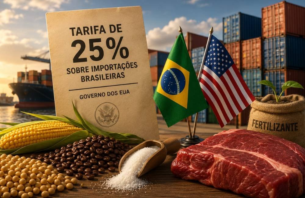 Tarifa dos EUA preocupa agro brasileiro, mas principais produtos ficaram fora da lista