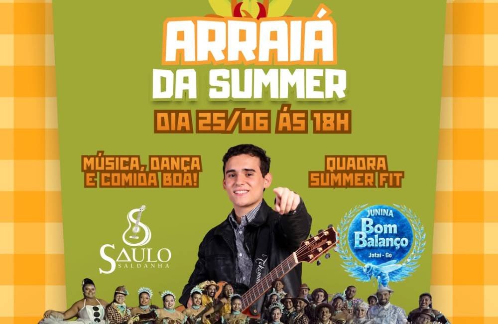 AGENDA | Arraiá da Summer acontece em Jataí com música, quadrilha e entrada gratuita