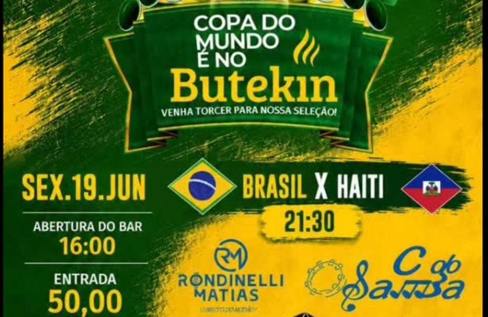 AGENDA | Brasil x Haiti no Butekin: transmissão em telão e shows ao vivo nesta sexta-feira