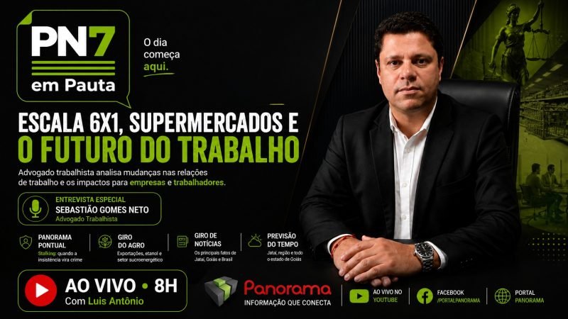 AO VIVO | Trabalho aos domingos em supermercados e debate sobre a escala 6×1 são temas do PN7 em Pauta
