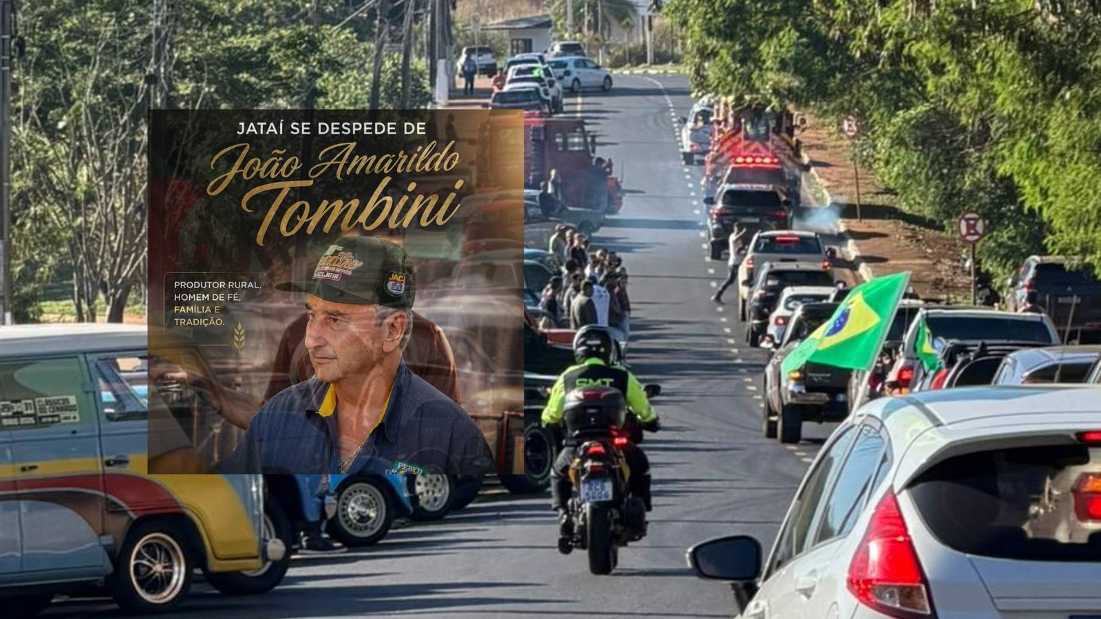 VÍDEO | Em cortejo marcado por homenagens, familiares e amigos se despedem de João Amarildo Tombini em Jataí