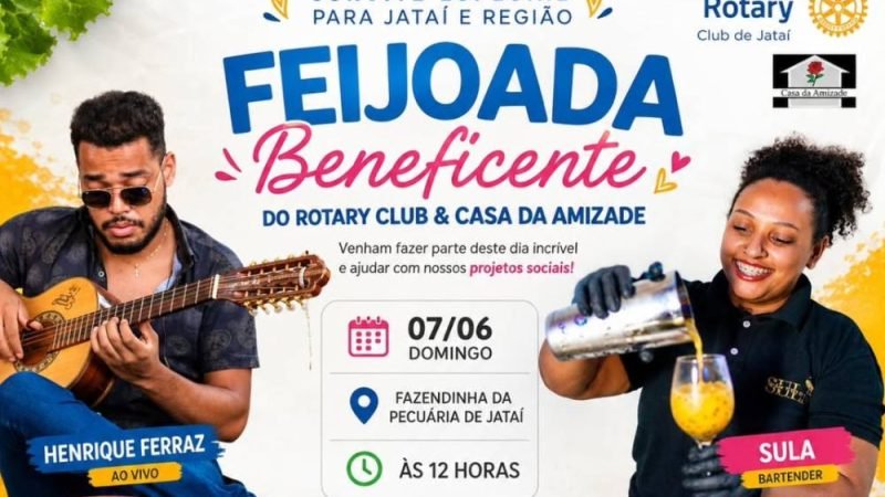 AGENDA | Feijoada Beneficente do Rotary Club e Casa da Amizade acontece neste domingo em Jataí