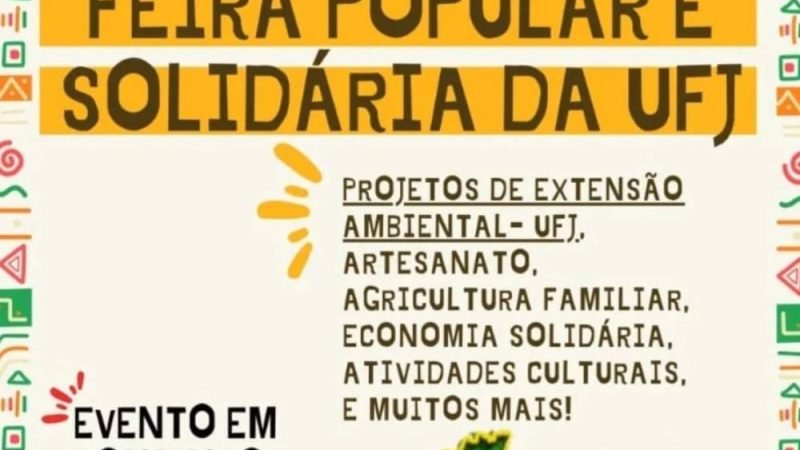 AGENDA | Feira Popular e Solidária da UFJ acontece dia 12 de junho em Jataí