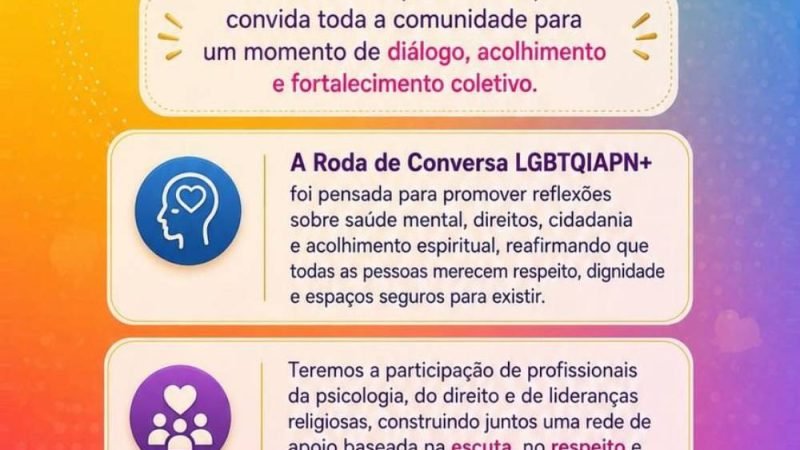 AGENDA | Casa do Pequeno Príncipe promove Roda de Conversa LGBTQIAPN+ no Museu Histórico de Jataí