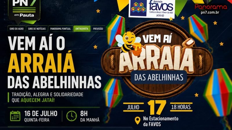 AO VIVO | PN7 em Pauta destaca Arraiá da FAVOS, Giro do Agro, notícias de Goiás e curiosidades históricas