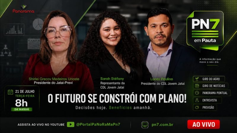 AO VIVO | PN7 em Pauta destaca Censo do Jataí Previ e empreendedorismo jovem