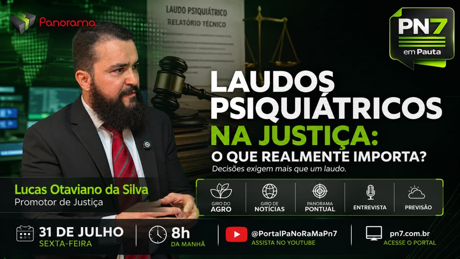 AO VIVO | PN7 em Pauta destaca Justiça, agronegócio, agenda de eventos e previsão do tempo