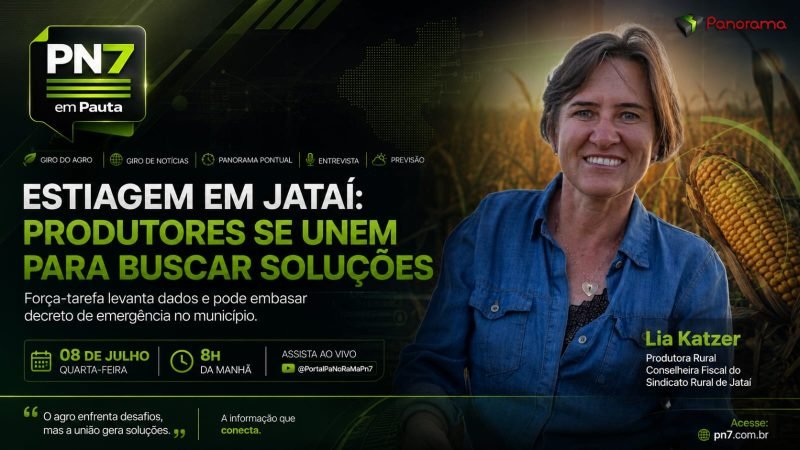 AO VIVO | PN7 em Pauta destaca perdas na safrinha de milho em Jataí, Giro do Agro e tecnologia