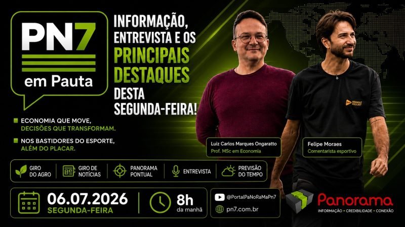 AO VIVO | PN7 em Pauta destaca planejamento financeiro nas férias, Giro do Agro, esporte e saúde do sono