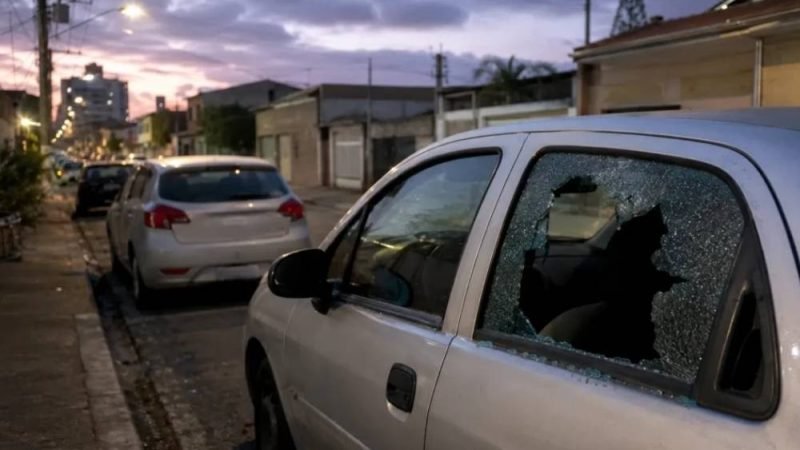 Homem é preso após quebrar vidros de seis carros estacionados em Rio Verde
