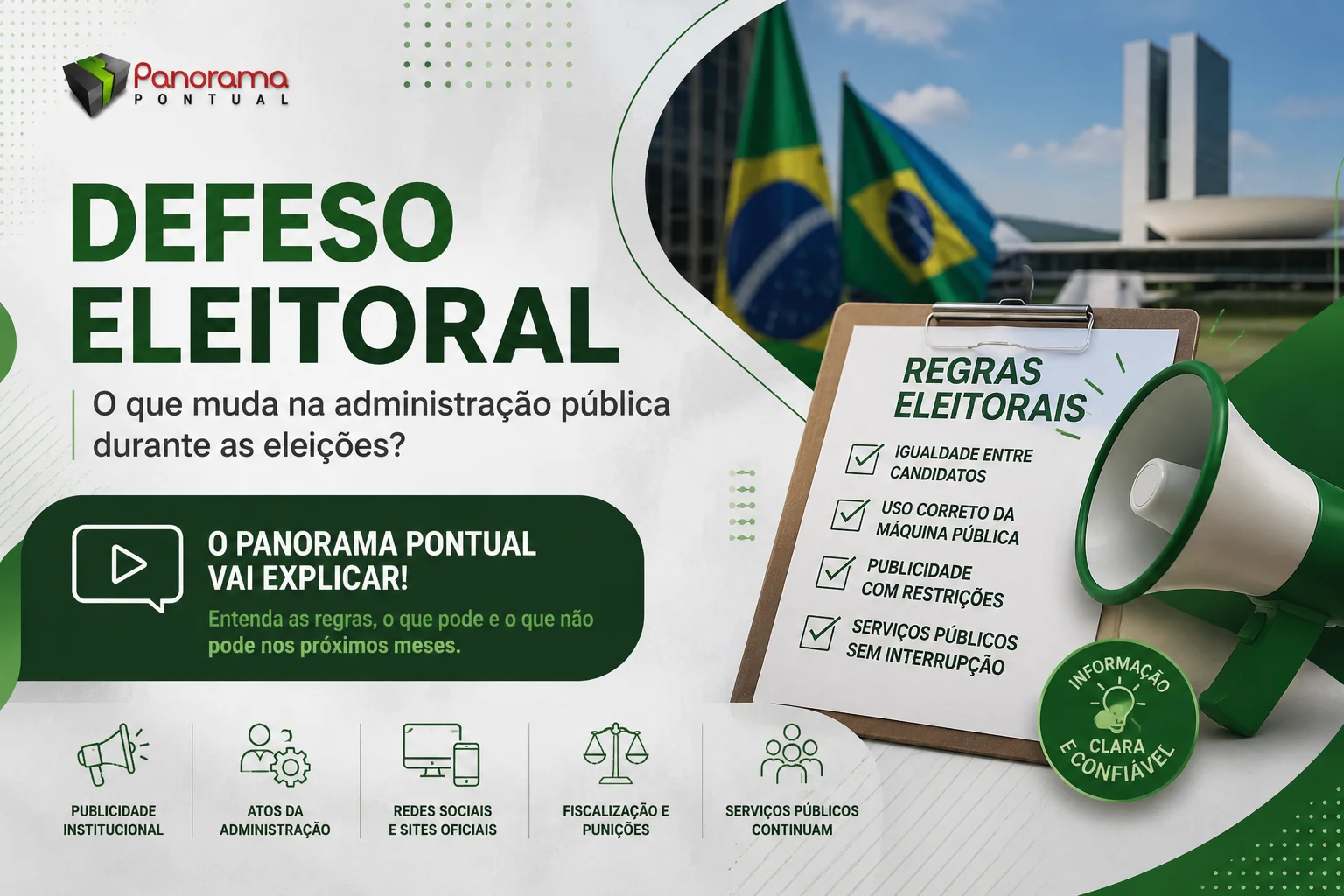 VÍDEO | Defeso eleitoral: entenda o que muda para os órgãos públicos durante as eleições