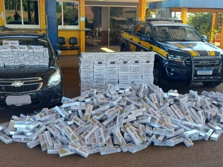 VÍDEO| PRF apreende mais de 17 mil maços de cigarros contrabandeados durante fiscalização na BR-364