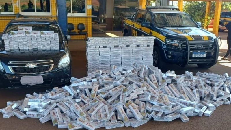 VÍDEO| PRF apreende mais de 17 mil maços de cigarros contrabandeados durante fiscalização na BR-364
