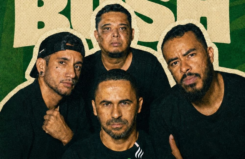 Cartaz do show da banda Bugs of Bush no Butekin, em Jataí, marcado para sexta-feira, 24 de julho.