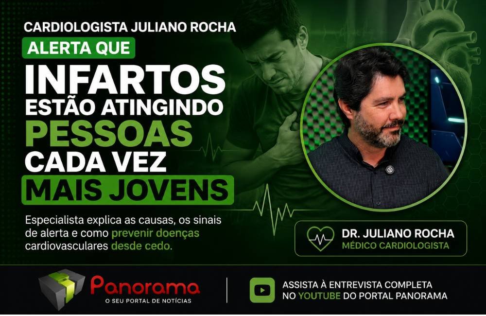 No PN7 em Pauta, cardiologista Juliano Rocha alerta que infartos estão atingindo pessoas cada vez mais jovens