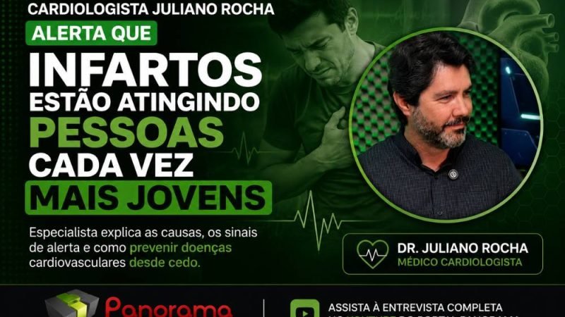 No PN7 em Pauta, cardiologista Juliano Rocha alerta que infartos estão atingindo pessoas cada vez mais jovens