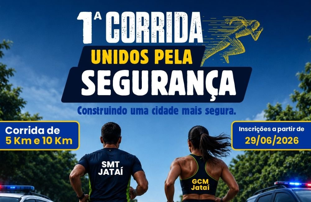 1ª Corrida Unidos pela Segurança será realizada em Jataí no dia 13 de setembro de 2026
