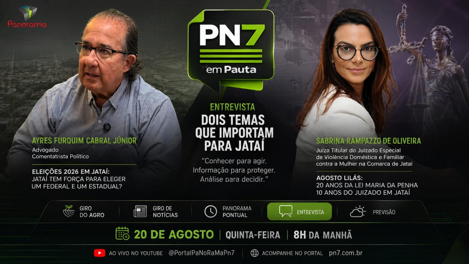 AO VIVO | Eleições 2026 e Lei Maria da Penha são destaque no PN7 em Pauta