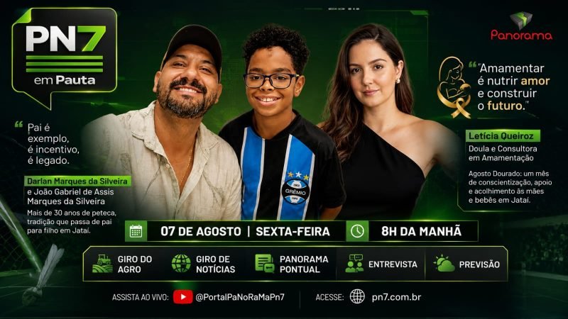 AO VIVO | PN7 em Pauta: Agro, Agosto Dourado, Peteca Jataí e agenda do fim de semana