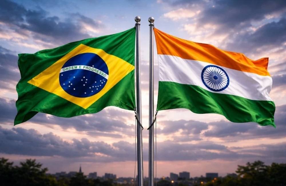 Brasil e Índia reforçam parceria e miram US$ 20 bilhões em comércio até 2030
