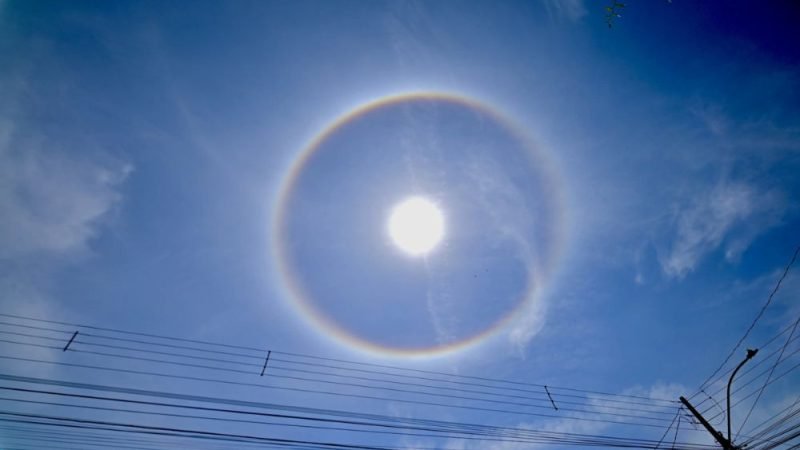 VÍDEO | Halo solar chama atenção em Goiânia; entenda o fenômeno