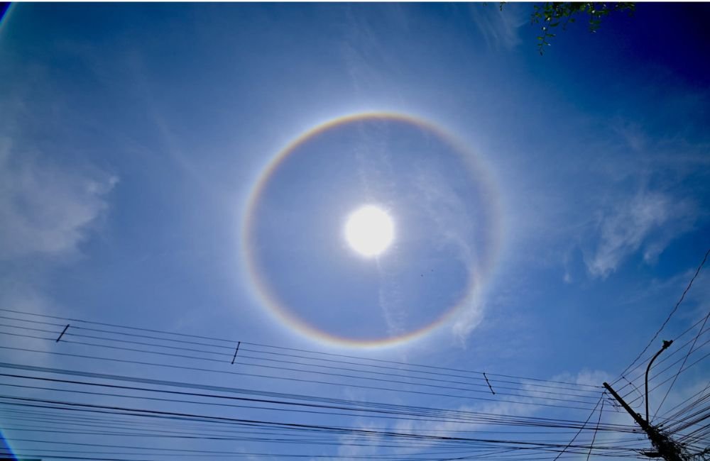 VÍDEO | Halo solar chama atenção em Goiânia; entenda o fenômeno