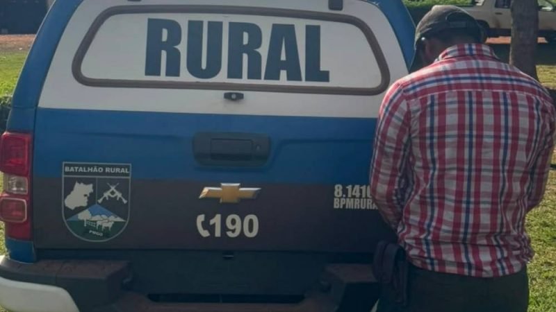 Operação do Batalhão Rural cumpre mandado de prisão durante ação em Serranópolis