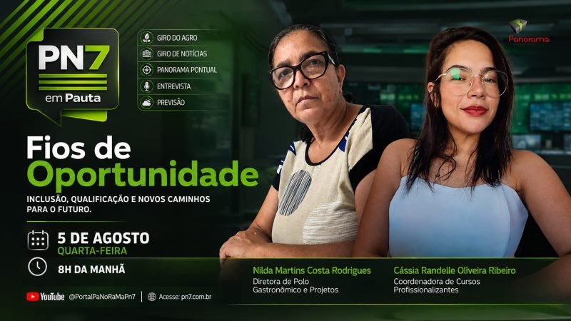 AO VIVO | PN7 em Pauta destaca projeto Fios de Oportunidade, inclusão, agro e ressaca social