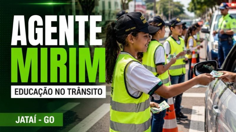 VÍDEO | Projeto Agente Mirim leva alunos de Jataí a blitz educativa