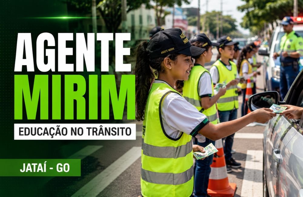 VÍDEO | Projeto Agente Mirim leva alunos de Jataí a blitz educativa