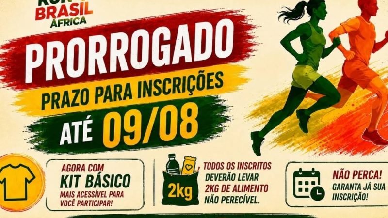 Run 4 Brasil África já ultrapassa 500 inscritos e promete reunir atletas em grande corrida solidária em Rio Verde