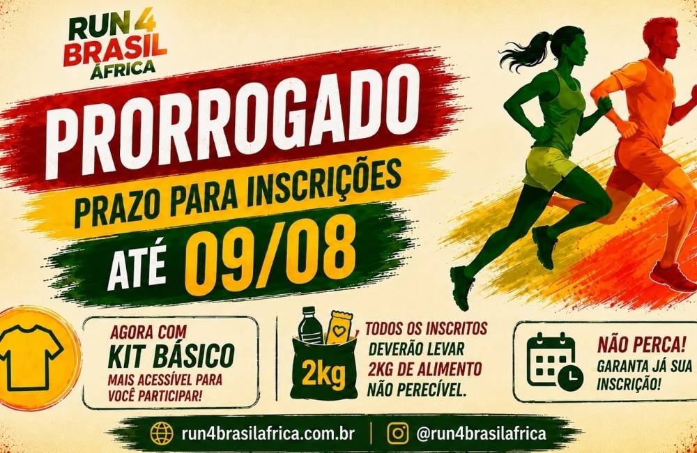 Run 4 Brasil África já ultrapassa 500 inscritos e promete reunir atletas em grande corrida solidária em Rio Verde