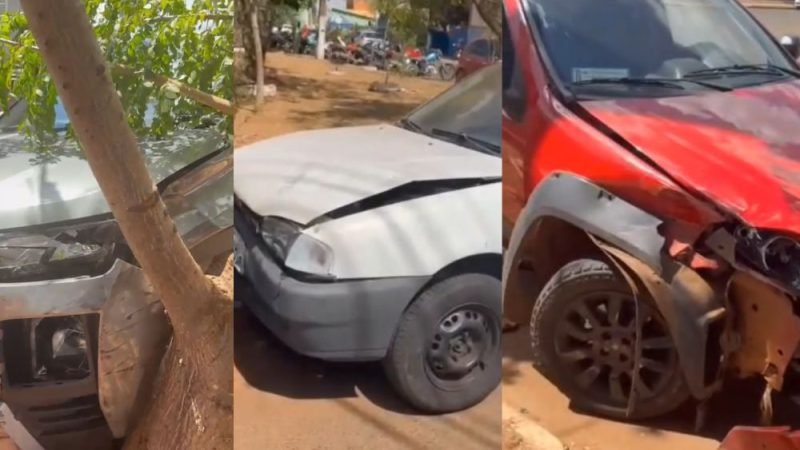 VÍDEO | Acidente envolvendo quatro veículos é registrado em Jataí