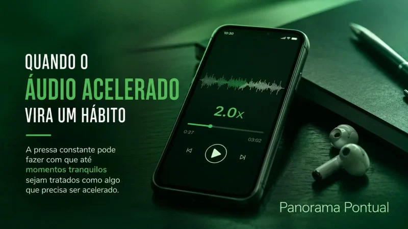 VÍDEO | Áudio em 2x virou hábito? O que essa pressa revela